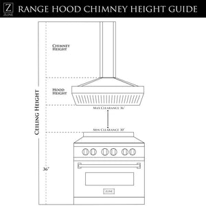 ZLINE 36 in. Convertible Vent Wall Mount Range Hood in Stainless Steel and Glass (KN-36)