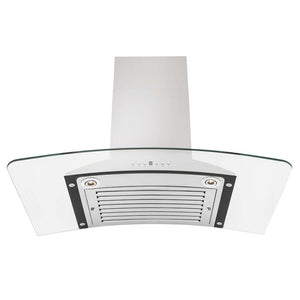 ZLINE 36 in. Convertible Vent Wall Mount Range Hood in Stainless Steel and Glass (KN-36)