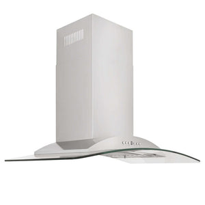 ZLINE 36 in. Convertible Vent Convertible Vent Wall Mount Range Hood in Stainless Steel and Glass (KN-36)