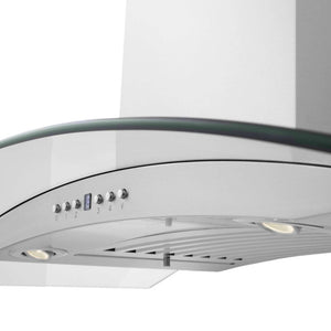 ZLINE 36 in. Convertible Vent Wall Mount Range Hood in Stainless Steel and Glass (KN4-36)