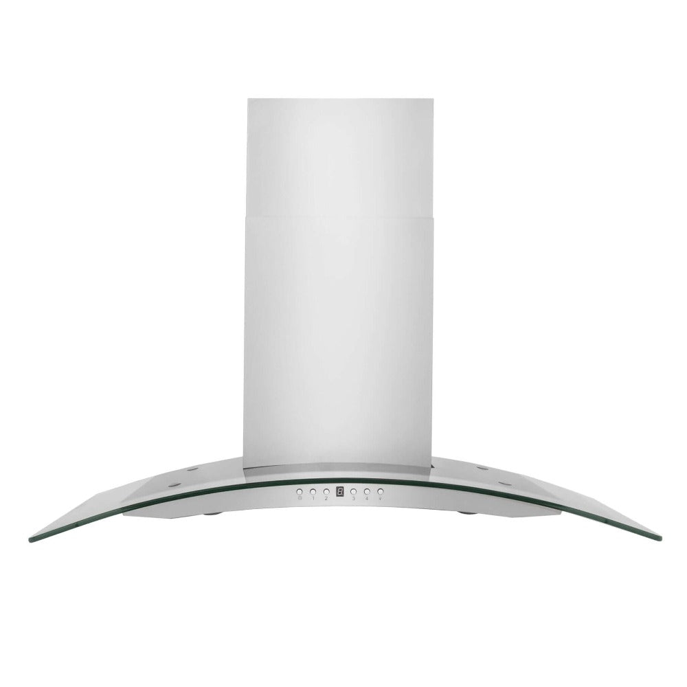ZLINE 36 in. Convertible Vent Wall Mount Range Hood in Stainless Steel and Glass (KN4-36)