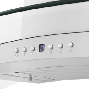 ZLINE 30 in. Convertible Vent Wall Mount Range Hood in Stainless Steel and Glass (KN4-30)