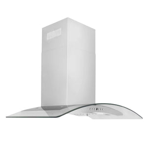 ZLINE 36 in. Convertible Vent Wall Mount Range Hood in Stainless Steel and Glass (KN4-36)