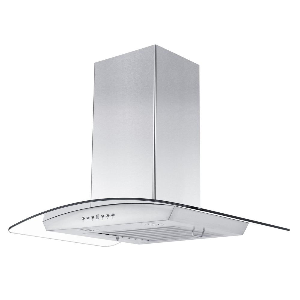 ZLINE 30 in. Convertible Vent Wall Mount Range Hood in Stainless Steel and Glass (KZ-30)