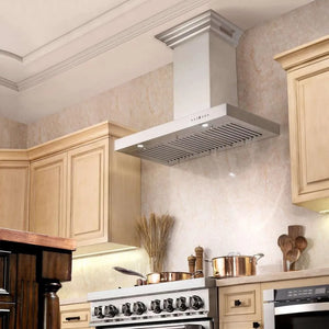 ZLINE 24 in. CrownSound™ Ducted Vent Wall Mount Range Hood in Stainless Steel with Built-in Bluetooth Speakers (KECRN-BT-24)