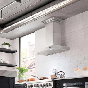 ZLINE 24 in. CrownSound™ Ducted Vent Wall Mount Range Hood in Stainless Steel with Built-in Bluetooth Speakers (KECRN-BT-24)