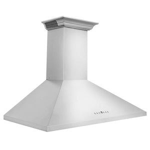 ZLINE 30 in. CrownSound™ Ducted Vent Wall Mount Range Hood in Stainless Steel with Built-in Bluetooth Speakers (KL2CRN-BT-30)
