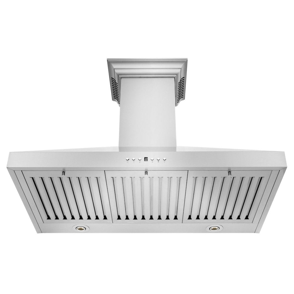 ZLINE 30 in. CrownSound™ Ducted Vent Wall Mount Range Hood in Stainless Steel with Built-in Bluetooth Speakers (KL3CRN-BT-30)