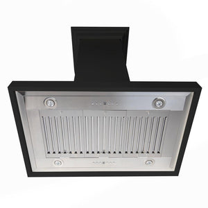 ZLINE 36 in. Convertible Vent Wooden Island Mount Range Hood in Black (KBiCC-36)