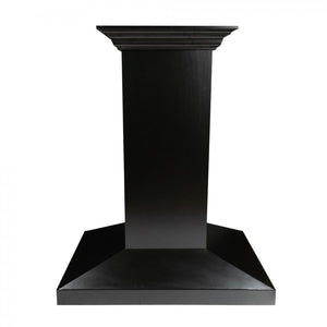 ZLINE 36 in. Convertible Vent Wooden Island Mount Range Hood in Black (KBiCC-36)