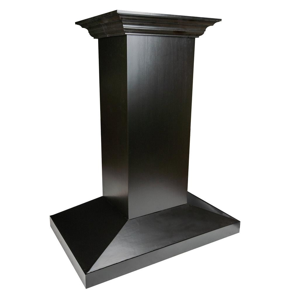 ZLINE 36 in. Convertible Vent Wooden Island Mount Range Hood in Black (KBiCC-36)
