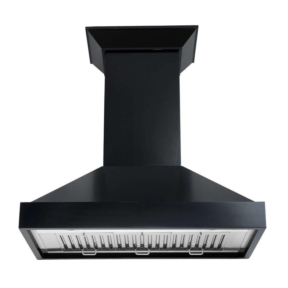 ZLINE 30 in. Convertible Vent Wooden Wall Mount Range Hood in Black (KBCC-30)