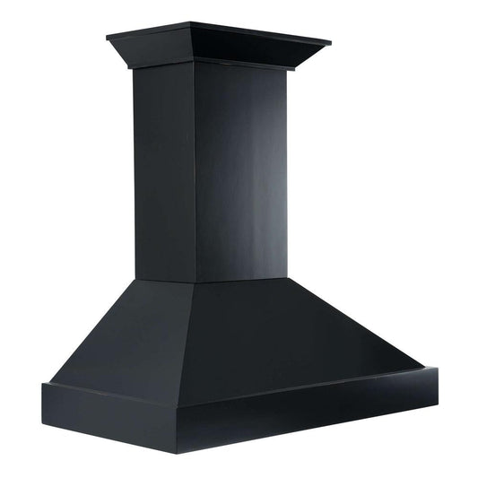 ZLINE 36 in. Convertible Vent Wooden Wall Mount Range Hood in Black