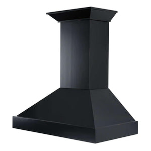 ZLINE 36 in. Convertible Vent Wooden Wall Mount Range Hood in Black (KBCC-36)