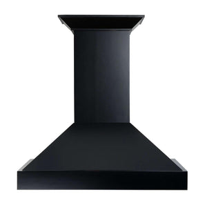 ZLINE 36 in. Convertible Vent Wooden Wall Mount Range Hood in Black (KBCC-36)