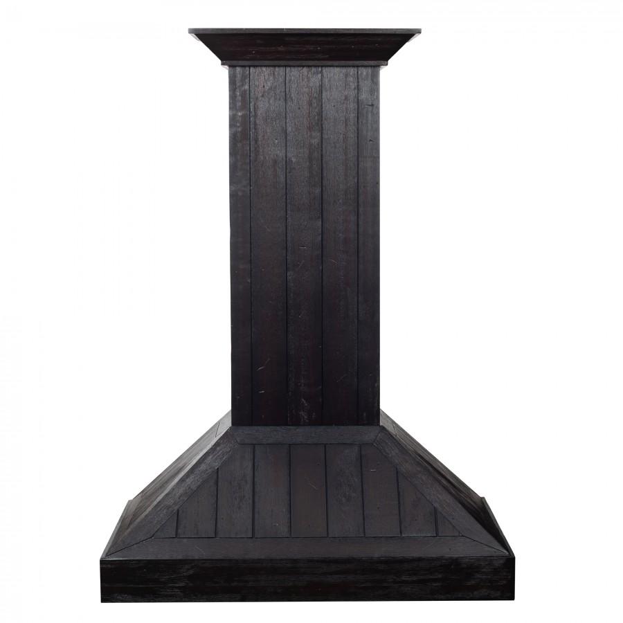 ZLINE 36 in. Wooden Convertible Vent Wall Mount Range Hood in Rustic Dark Finish (KPDD-36)