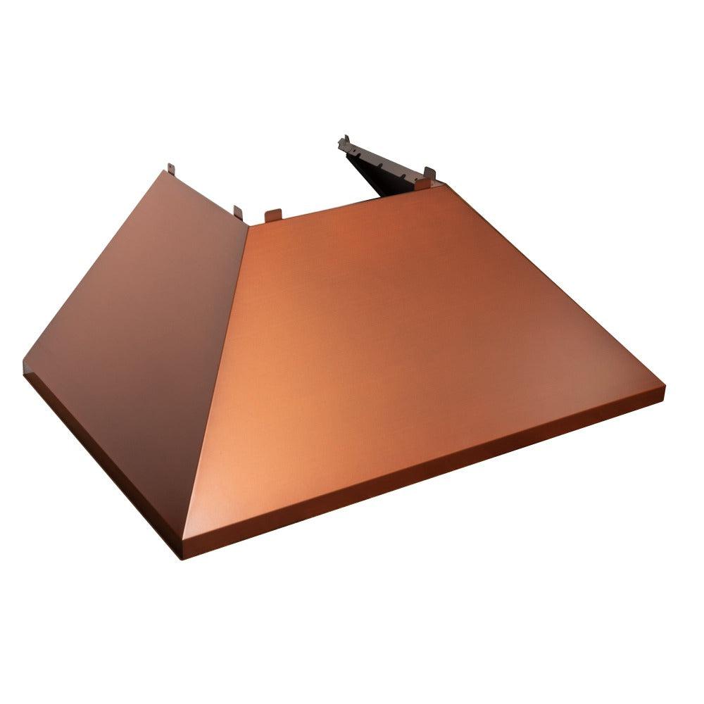 ZLINE Ducted Fingerprint Resistant Stainless Steel Range Hood with Copper Shell (8654C) copper shell, side.