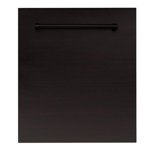 ZLINE 24 in. Top Control Dishwasher with Oil-Rubbed Bronze Panel and Traditional Style Handle, 52dBa (DW-ORB-H-24)