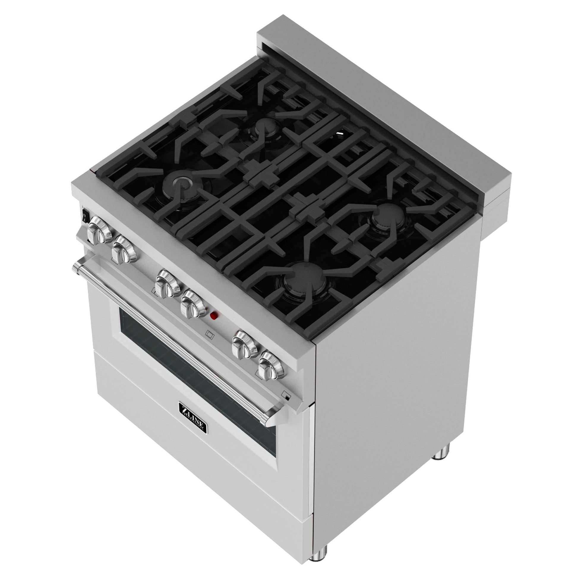 ZLINE 30 in. 4.0 cu. ft. Dual Fuel Range with Gas Stove and Electric Oven in All Fingerprint Resistant Stainless Steel with White Matte Door (RAS-WM-30)-Ranges-RAS-WM-30 ZLINE Kitchen and Bath