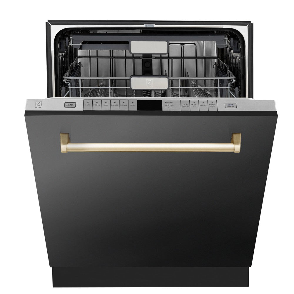 Autograph Edition 24 Black Stainless Dishwasher with Gold Handle  (DWMTZ-BS-24-G)