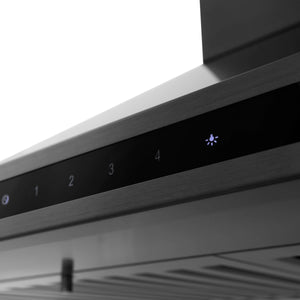 ZLINE BSKBN Black Stainless Steel Range Hood features easy-to-use button controls.