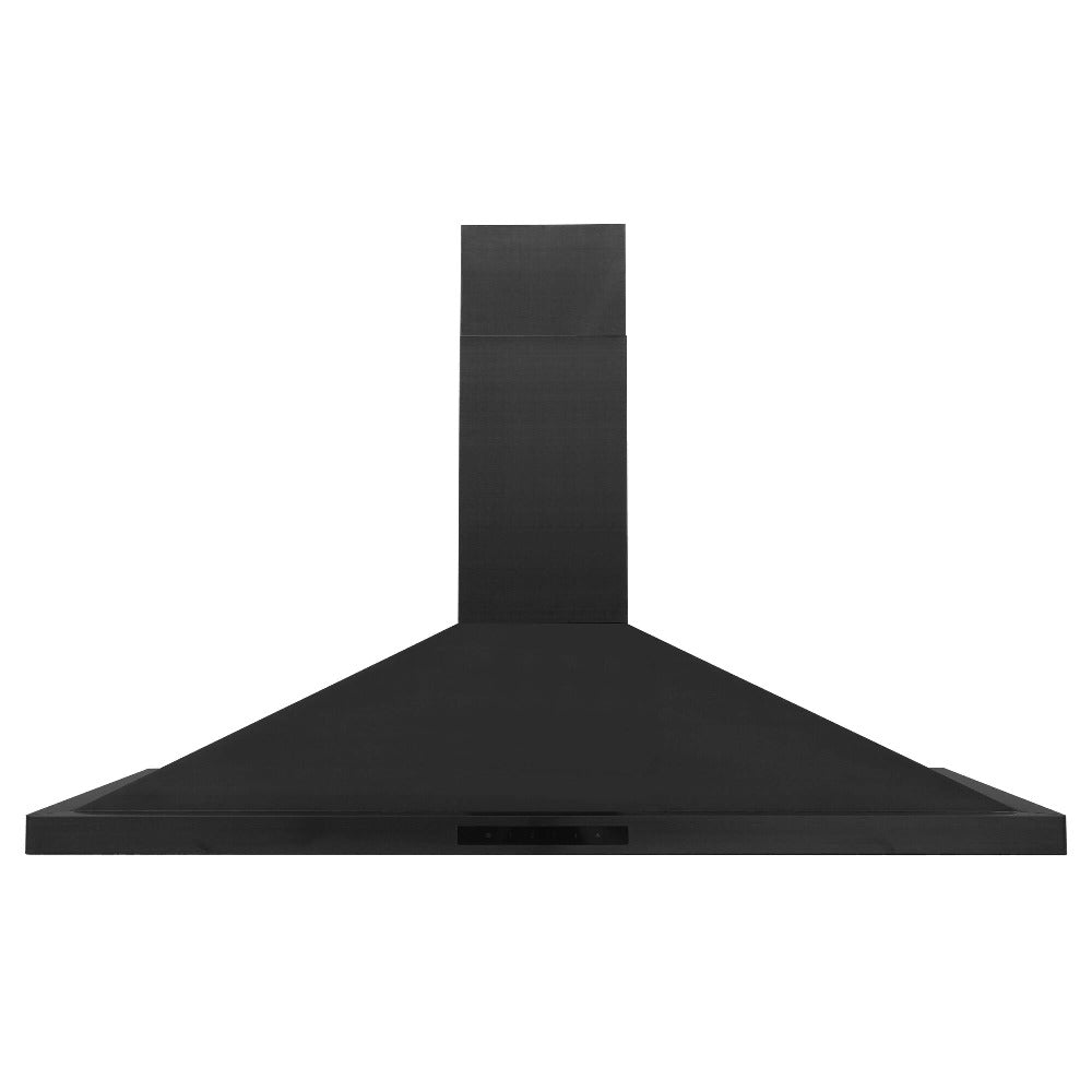 ZLINE 48 in. Convertible Vent Wall Mount Range Hood in Black Stainless Steel (BSKBN-48) front.