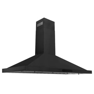 ZLINE Convertible Vent Wall Mount Range Hood in Black Stainless Steel (BSKBN) side.