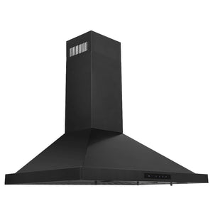 ZLINE Convertible Vent Wall Mount Range Hood in Black Stainless Steel (BSKBN) side.