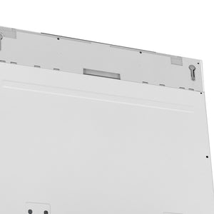 ZLINE 24 in. Panel Ready Monument Series 3rd Rack Top Touch Control Dishwasher with Stainless Steel Tub, 45dBa (DWMT-24) close-up, handle location on dishwasher exterior.