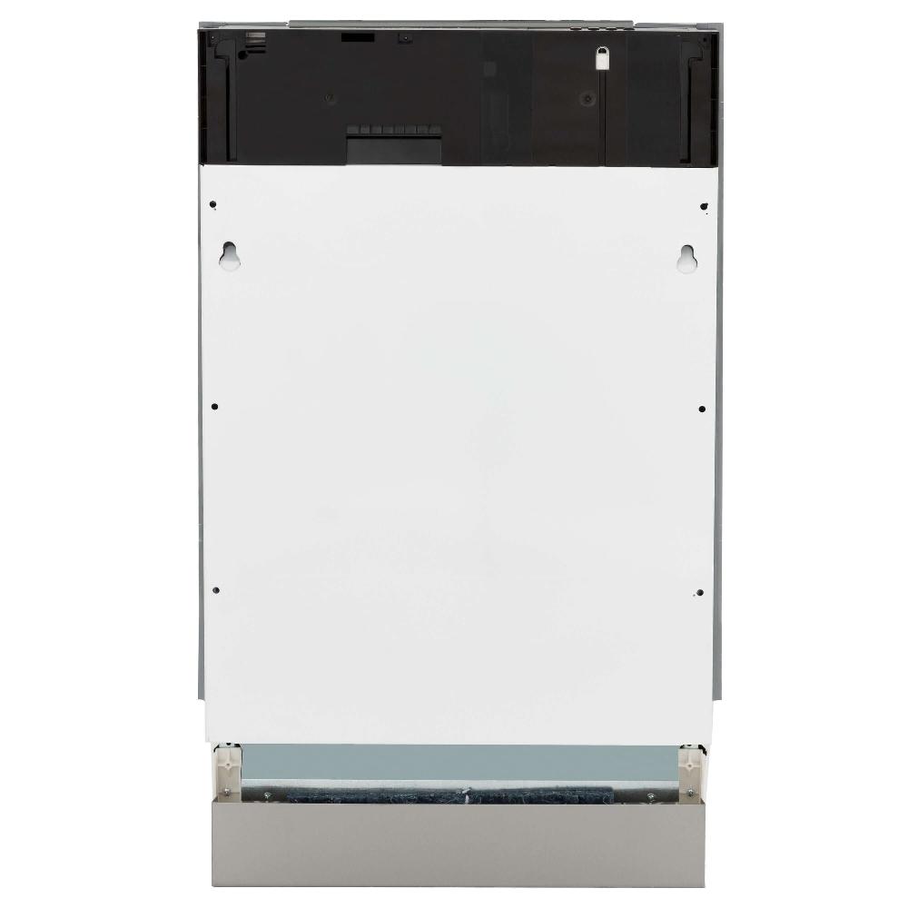 ZLINE 18 in. Tallac Series 3rd Rack Top Control Dishwasher in Custom Panel Ready with Stainless Steel Tub, 51dBa (DWV-18) front, no panel, closed.