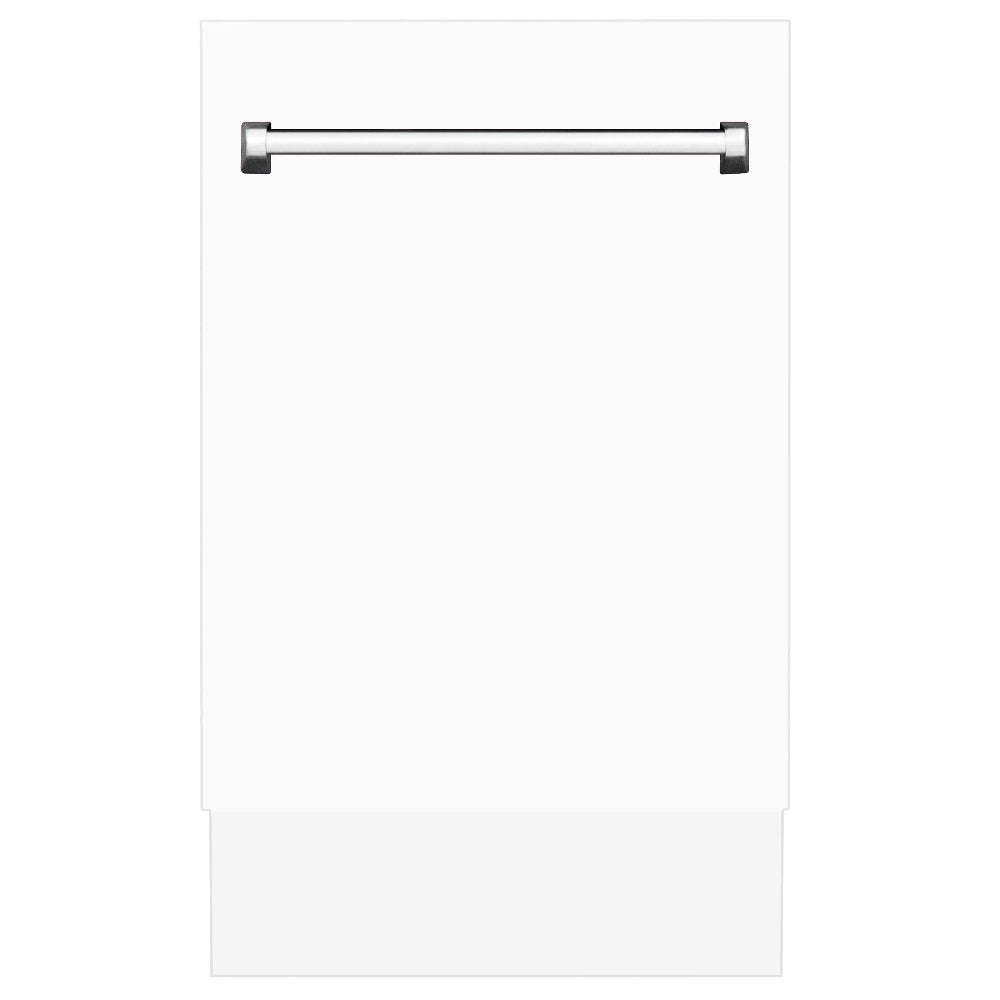 ZLINE 18 in. Tallac Series 3rd Rack Top Control Dishwasher with White Matte Panel, 51dBa (DWV-WM-18)