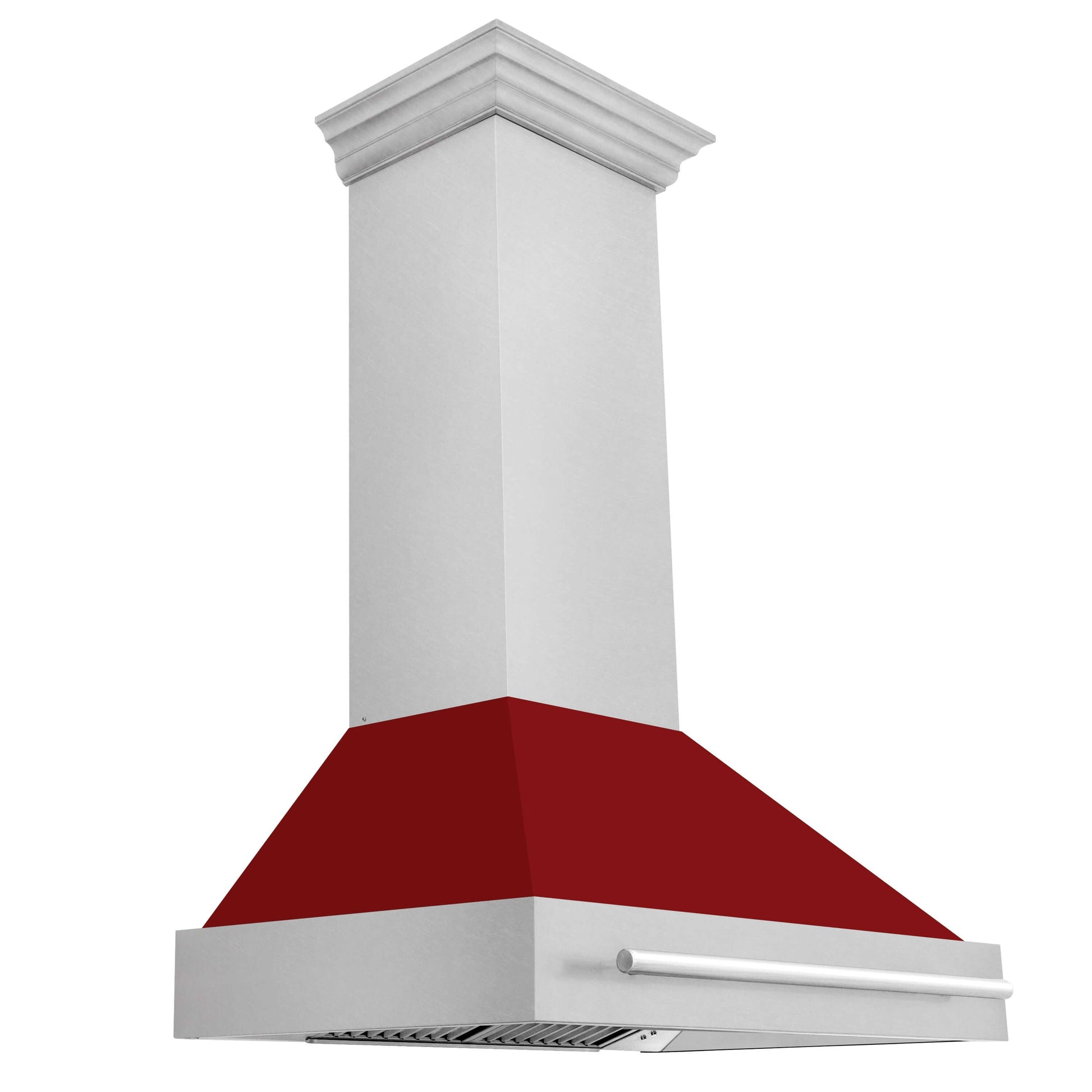 ZLINE 36 in. Fingerprint Resistant Stainless Steel Range Hood (8654SNX-36) Red Gloss