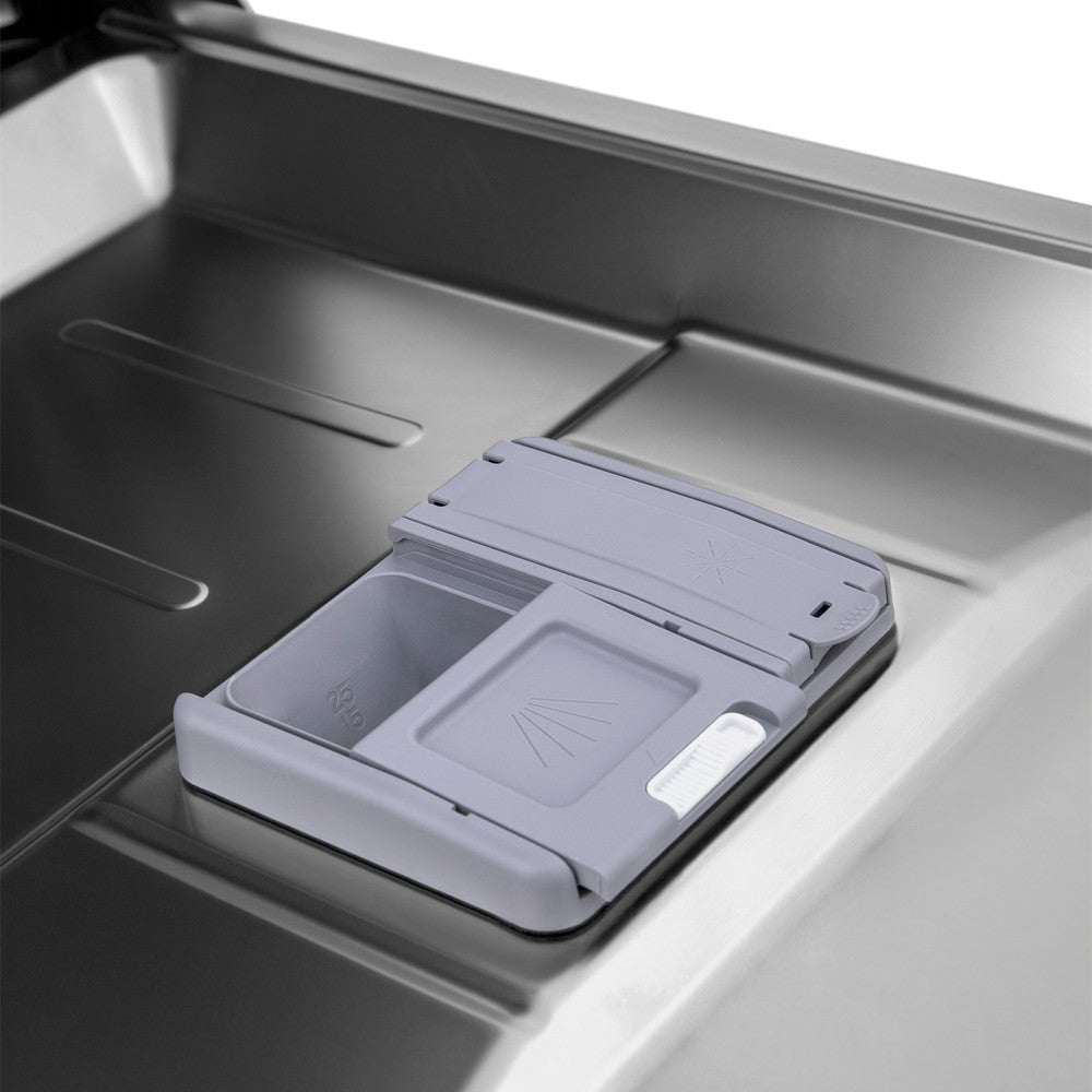 Detergent dispenser inside ZLINE 18 in. Compact Panel Ready Top Control Dishwasher (DW7714-18)
