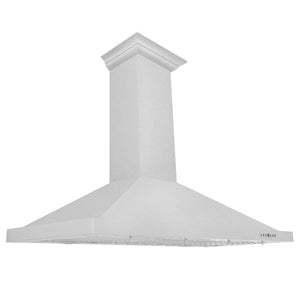 ZLINE Designer Series DuraSnow® Stainless Steel Wall Mount Range Hood (8KBS), 8KBS-48, side.