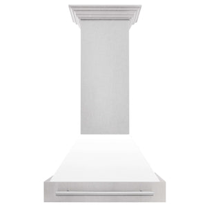 ZLINE 30 in. Fingerprint Resistant Stainless Steel Range Hood with Color Shell Options (8654SNX-30) front.