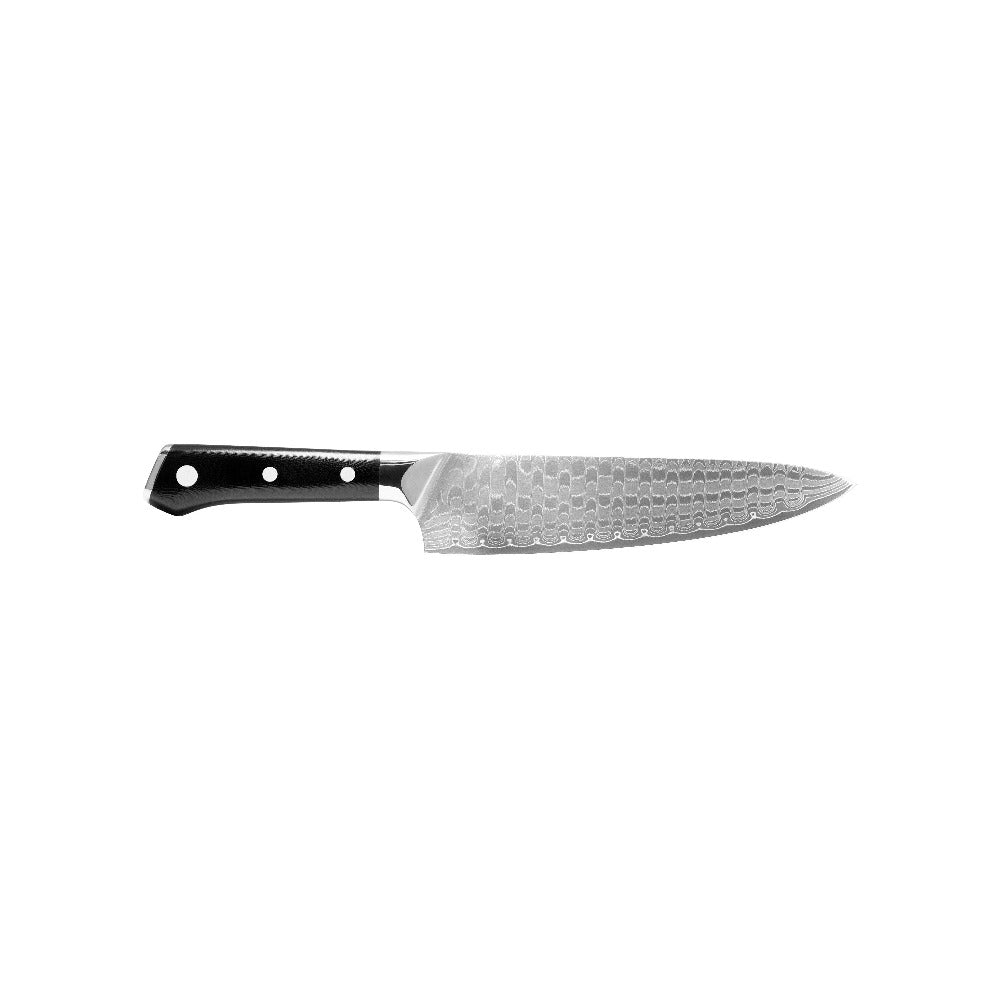 ZLINE 8 in. Professional Damascus Steel Chef’s Knife (KCKT-JD) side.