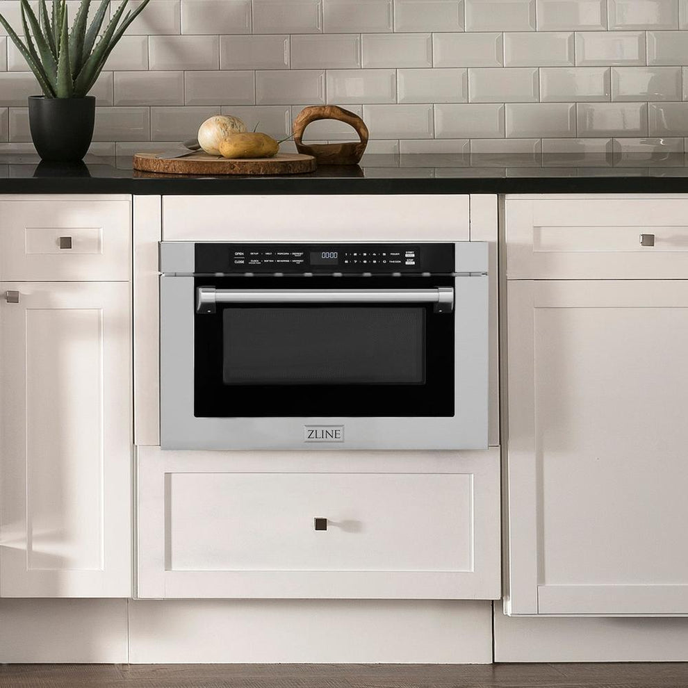 Built in 24 Microwave Drawer With Traditional Handle (MWD 1 H) ZLINE