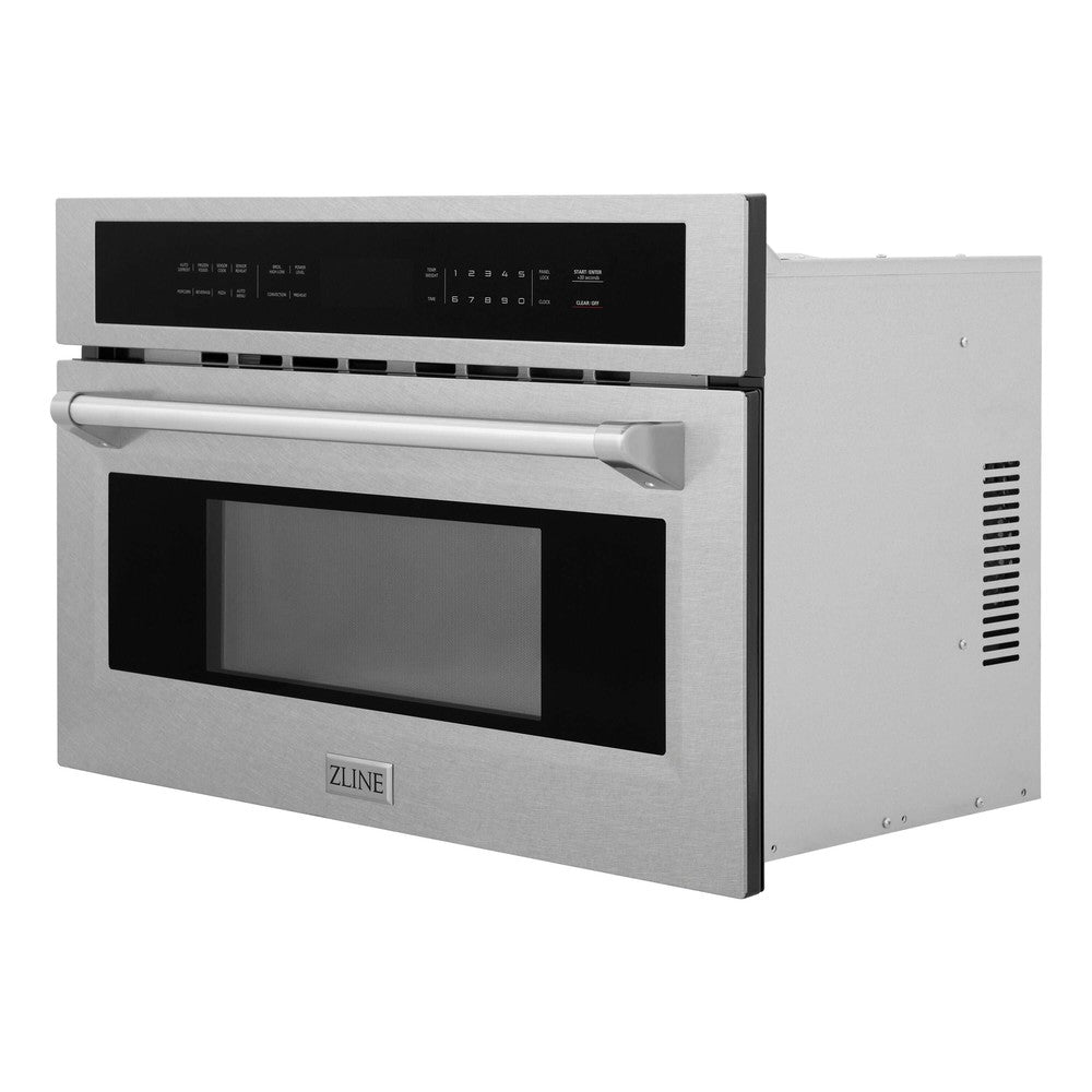 ZLINE 30 in. 1.6 cu ft. Built-in Convection Microwave Oven in Fingerprint Resistant Stainless Steel (MWO-30-SS)-Microwaves-MWO-30-SS ZLINE Kitchen and Bath