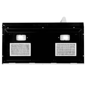 ZLINE 30 in. Stainless Steel Over the Range Convection Microwave Oven with Traditional Handle (MWO-OTR-H-30) under.