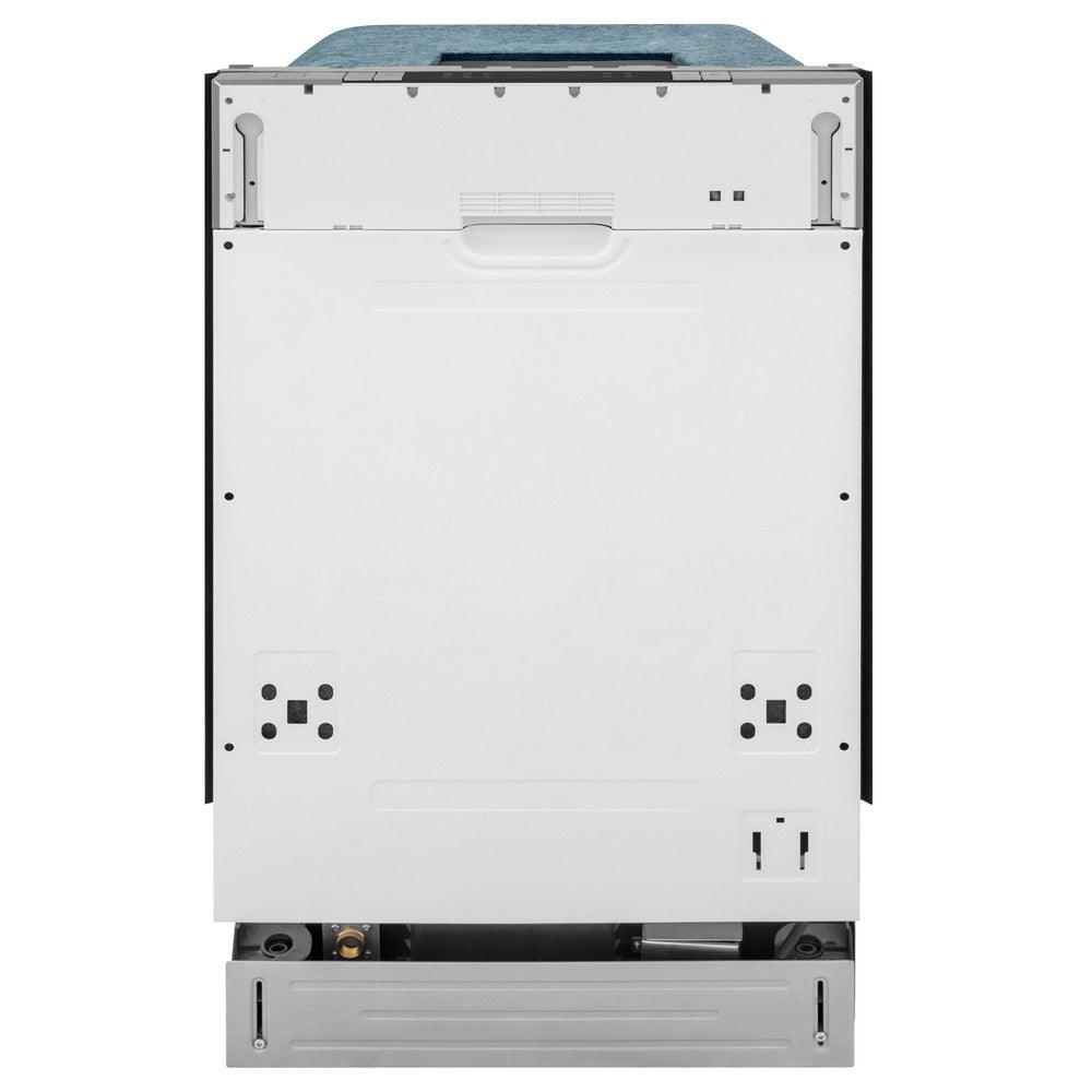 ZLINE 18 in. Compact Panel Ready Top Control Dishwasher with Stainless Steel Tub, 54dBa (DW7714-18) front.