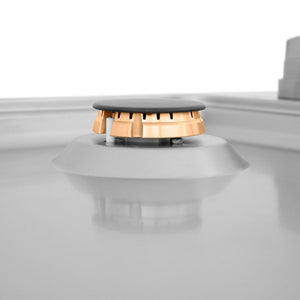 ZLINE 30 in. Gas Cooktop with 4 Brass Burners (RC-BR-30) brass burner on cooktop with no grates.