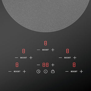 ZLINE 36 in. Induction Cooktop with 5 burners (RCIND-36) control panel close up.