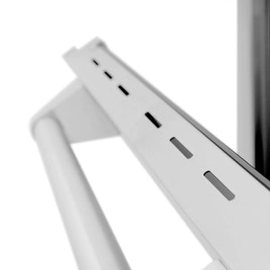 ZLINE 36 in. 4.6 cu. ft. Legacy Dual Fuel Range with 6 Burner Gas Cooktop and Electric Convection Oven in Stainless Steel (RA36) oven door detail.