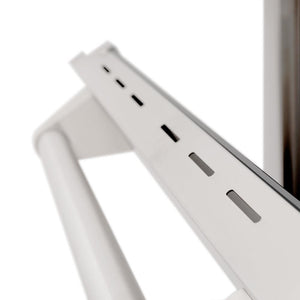 ZLINE 24 in. 2.8 cu. ft. Legacy Dual Fuel Range with 4 Burner Gas Cooktop and Electric Convection Oven in Stainless Steel (RA24) oven door detail.