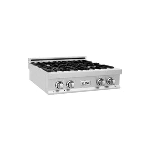 ZLINE 30 in. Porcelain Gas Rangetop with 4 Gas Burners (RT30) side.