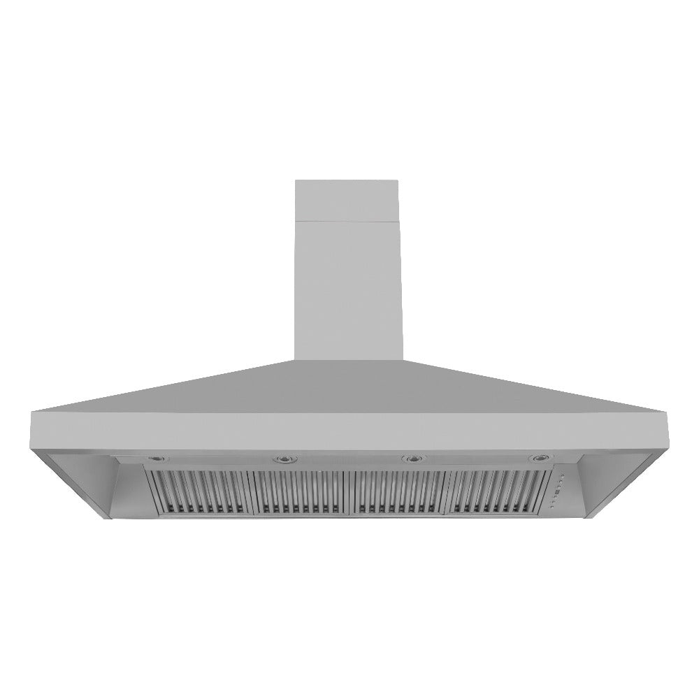 ZLINE 60 in. Professional Convertible Vent Wall Mount Range Hood in Stainless Steel (597-60) front, under.