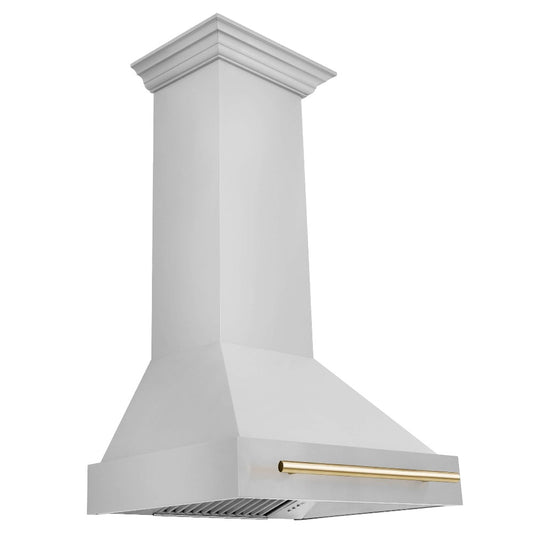 ZLINE Autograph Edition 30 in. Stainless Steel Range Hood with Stainless Steel Shell and Handle (8654STZ-G) 