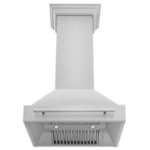 ZLINE 30 in. Stainless Steel Range Hood with Colored Shell Options and Stainless Steel Handle (8654STX-30)-Range Hoods- ZLINE Kitchen and Bath