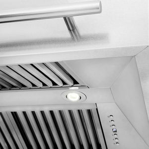 ZLINE 48 in. Fingerprint Resistant Stainless Steel Range Hood with Colored Shell Options (8654SNX-48)-Range Hoods- ZLINE Kitchen and Bath