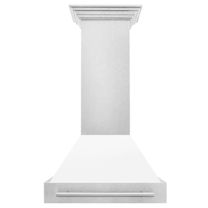 ZLINE 30 in. Fingerprint Resistant Stainless Steel Range Hood with Color Shell Options (8654SNX-30) front.